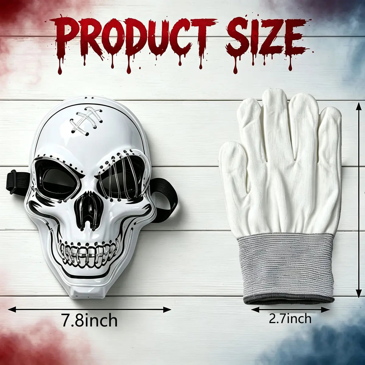 Halloween LED Skull Mask | Multicolor Light-Up Costume
