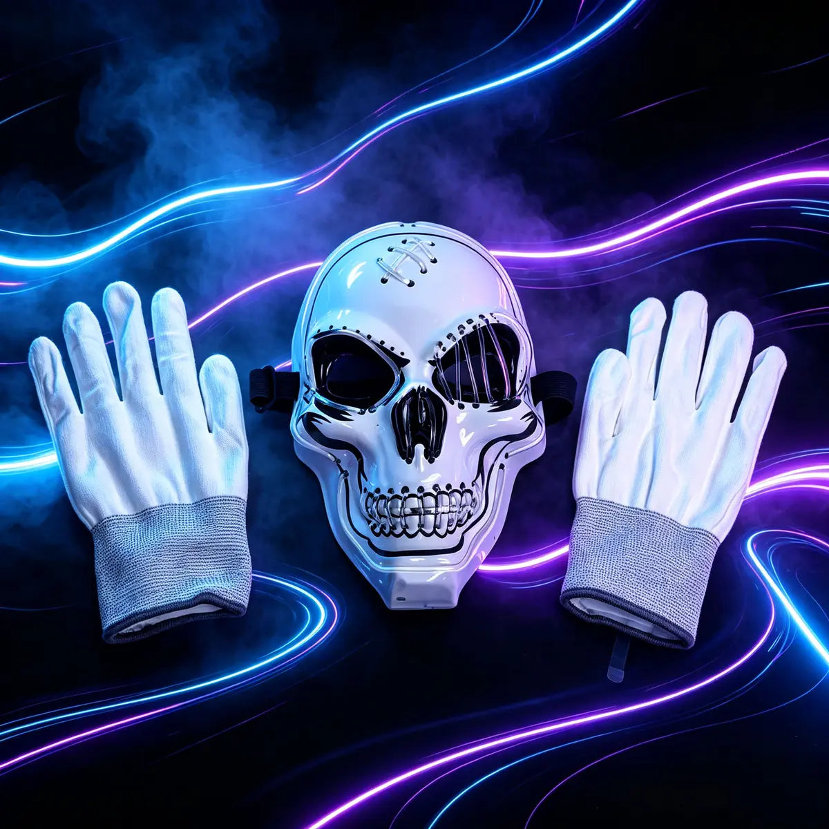 Halloween LED Skull Mask | Multicolor Light-Up Costume