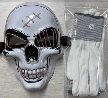 Halloween LED Skull Mask | Multicolor Light-Up Costume